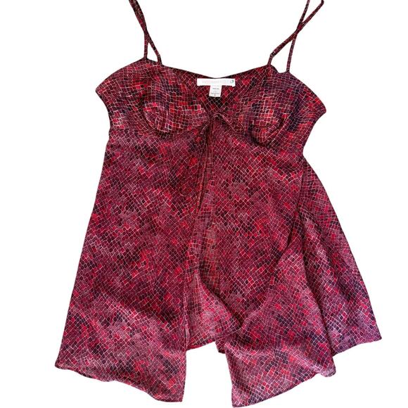 Victoria’s Secret Red Snakeskin Lace Slip Dress – Size Small - Picture 4 of 6